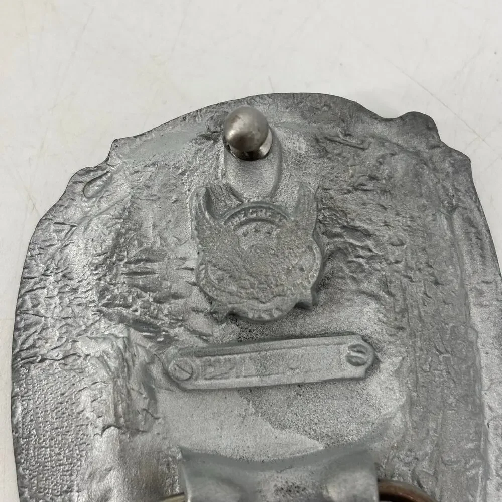Vintage Belt Buckle Mechanics Performance Guaranteed Pewter Enamel